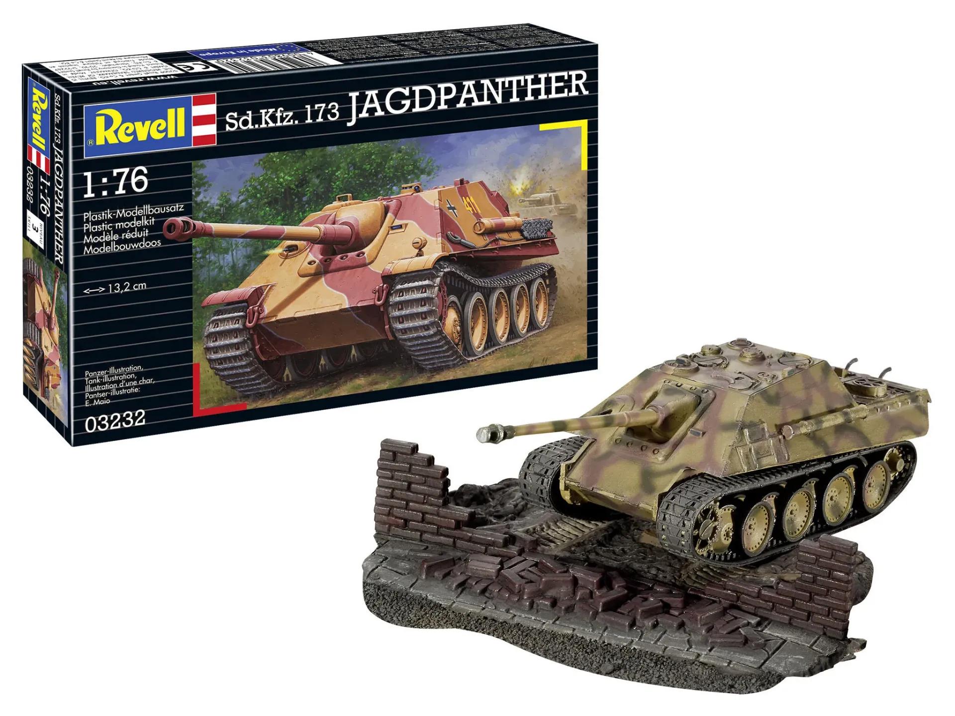 REVELL SD.KFZ. 173 Jagdpanther Tank 1/76 Scale Model Kit EUR 9,18 - DE